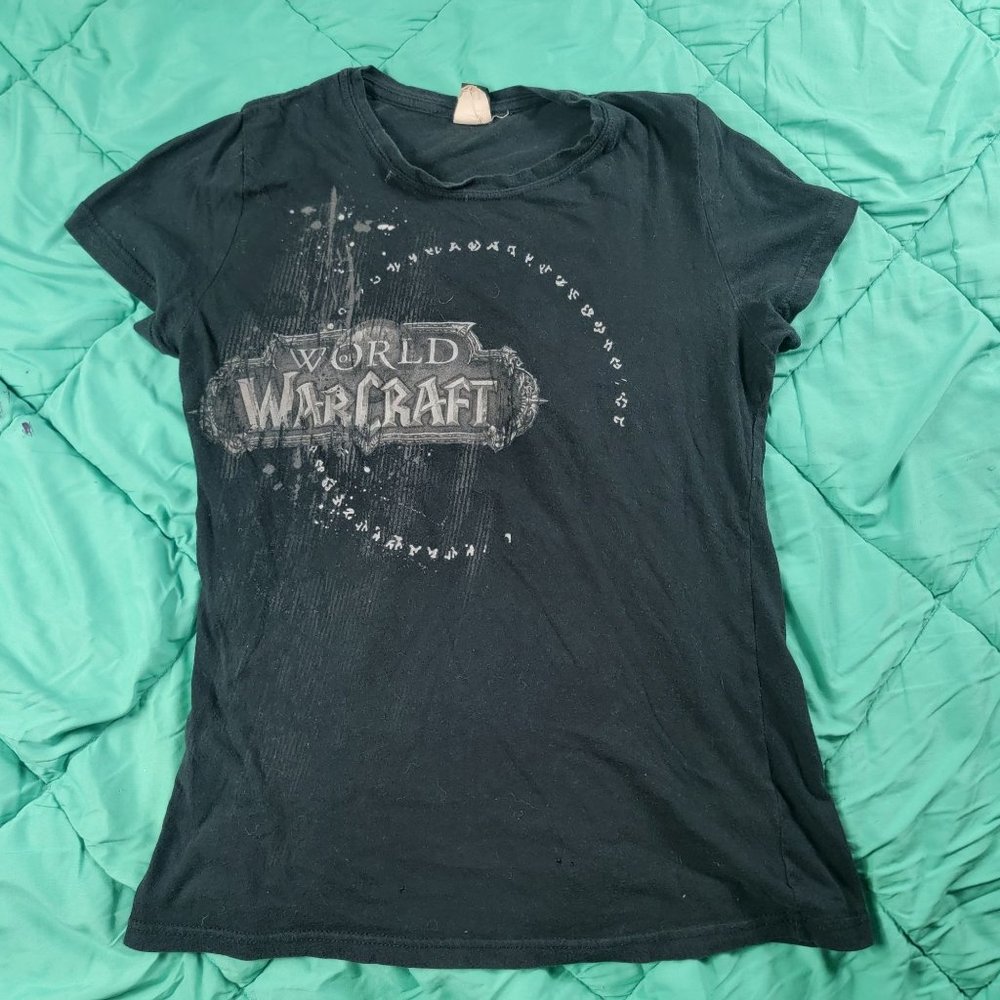 Jinx World Of Warcraft Womens Large Black Tshirt Short Sleeve Gaming Casual